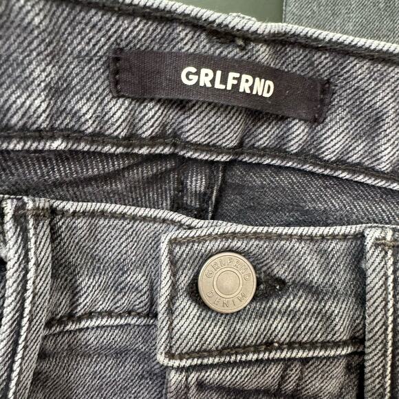 Grlfrnd Women Karolina Button Fly Slim Straight Jeans Future Forever Black 25 - Picture 8 of 11